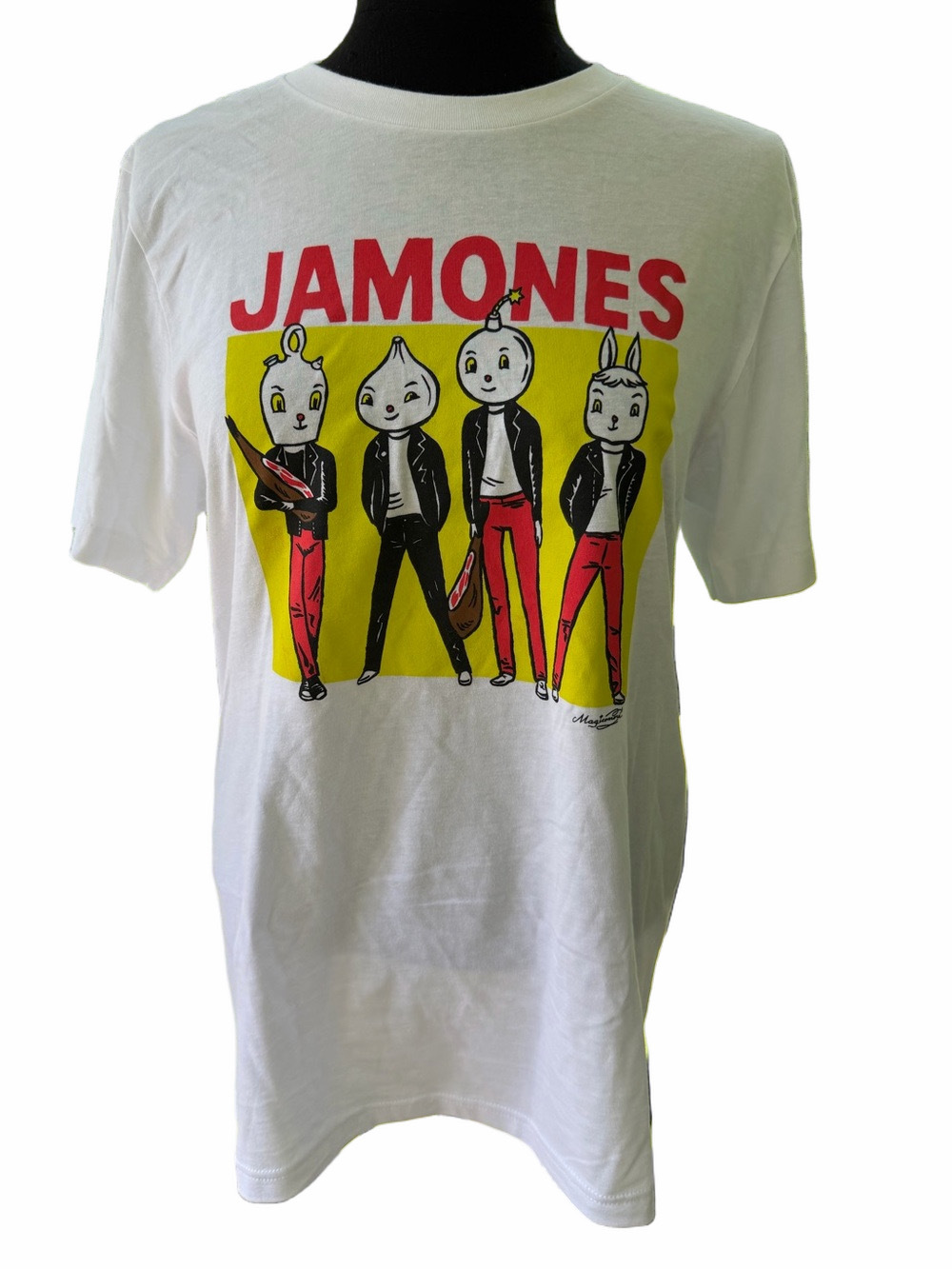 Jamones Parody Tee Shirt (Ramones) Band Tee
Size Medium
